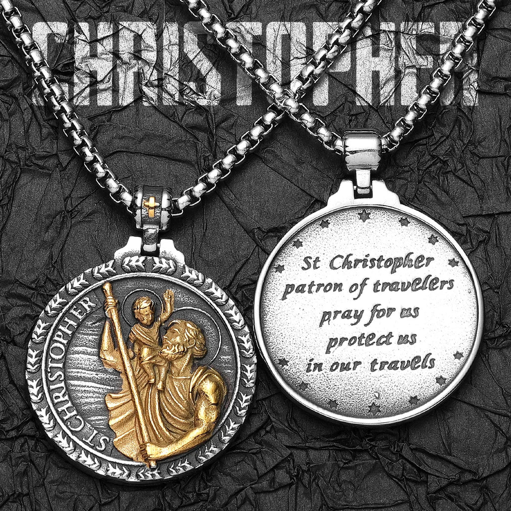 St. Christopher Pendant — Stainless Steel