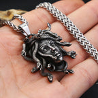 Fashion Medusa Stainless Steel Necklace For Men Unique Punk Snake Vintage Pendant Neclace Amulet Jewelry Gifts Dropshipping
