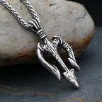 Poseidon Trident Pendant — Stainless Steel