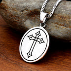 Men's Heart of Jesus Pendant Necklace For Men Women 316L Stainless Steel Religious Cross Amulet Jewelry Gifts Fashion