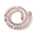 UWIN Iced Cubic Zircon Tennis Chain Necklace for Men 10mm Tennis Necklace with Baguettecz Spring Clasp Fashion Jewelry