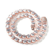 Iced Out Tennis Chain Necklace 10mm — Baguette CZ