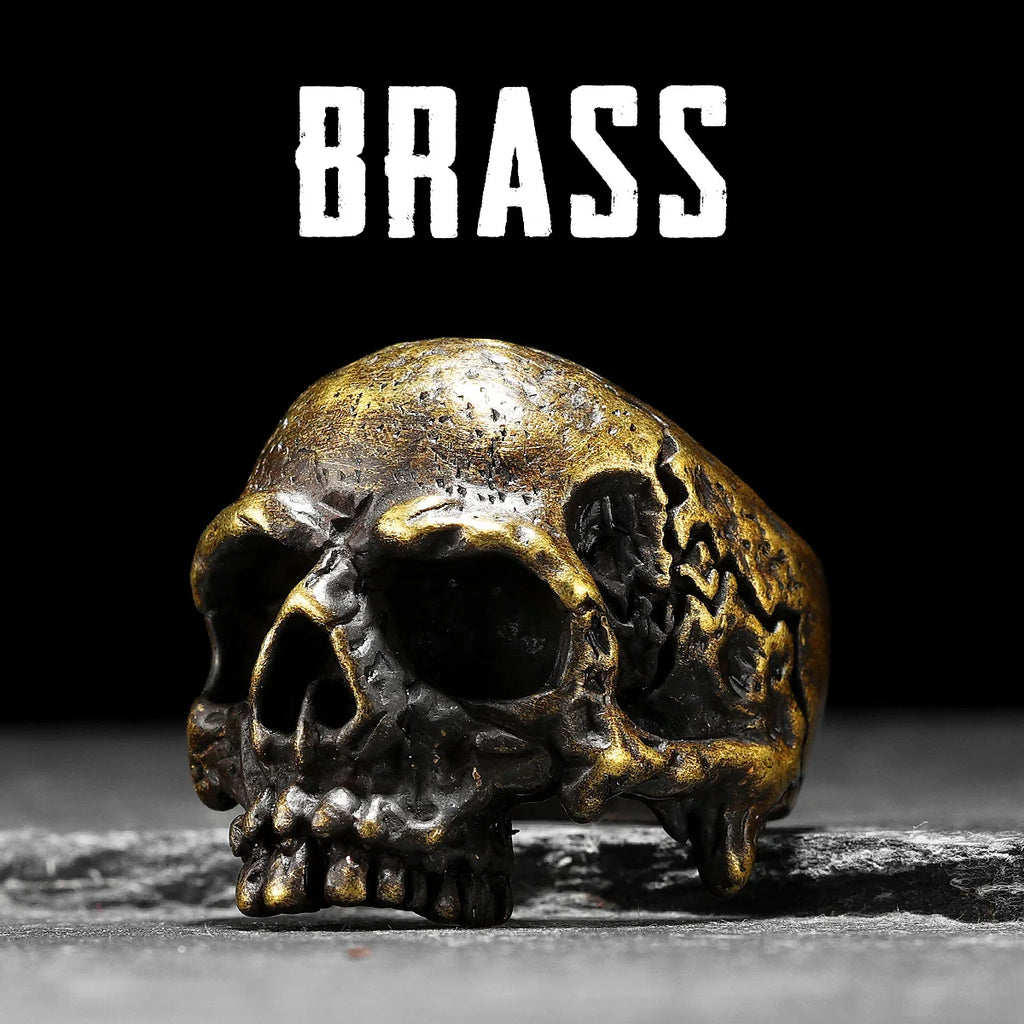 Copper Skull Ring — Stainless Steel