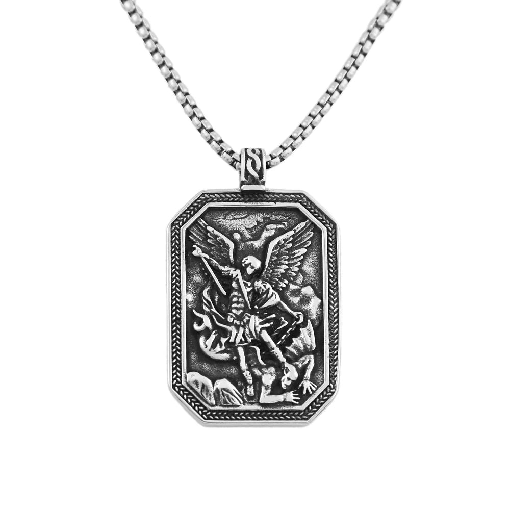 Archangel Protection Pendant — Stainless