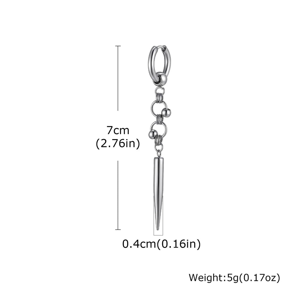 Cross Hoop Earrings — Stainless Steel