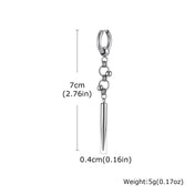 Cross Hoop Earrings — Stainless Steel