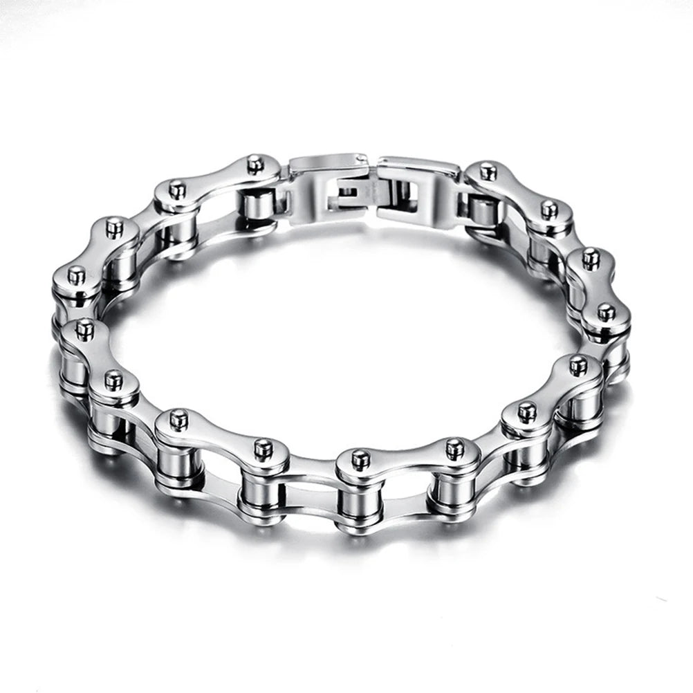 Biker Bicycle Motorcycle Chain Bracelet Bangle Punk Jewelry Retro Men Fashion Titanium Steel Bracelet Gift