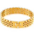 316L Stainless Steel Bracelet For Man Women 15MM Wide Link Watch Chain Men's Bracelets Necklaces Mannen Armband Hand