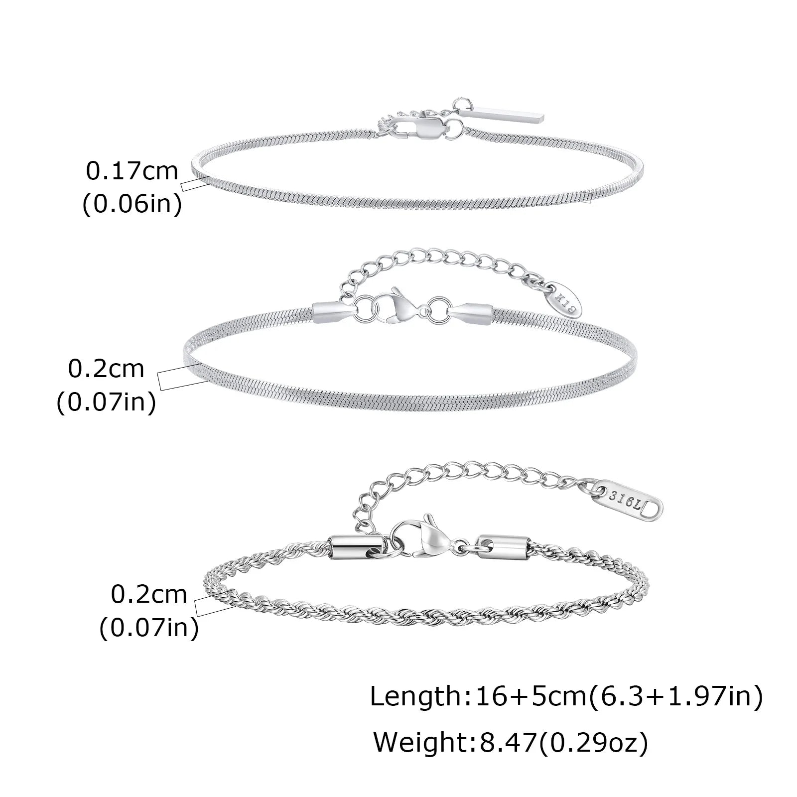 2/3pcs Stainless Steel Cross Cuban Bracelets for Men Waterproof Non Fading Twist Chain Bracelet Simple Fashion Jewelry
