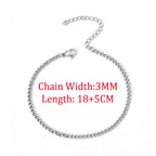 Rope Chain Bracelet 3-4mm — Stainless Steel