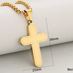 Cross Pendant Necklace — Stainless Steel