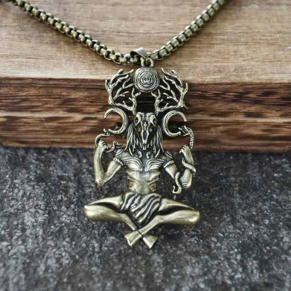 Cernunnos Horned God Pendant Necklace