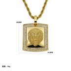 Lion Head Pendant Necklace — Stainless Steel