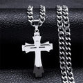 Cross Layered Pendant Necklace — Stainless Steel