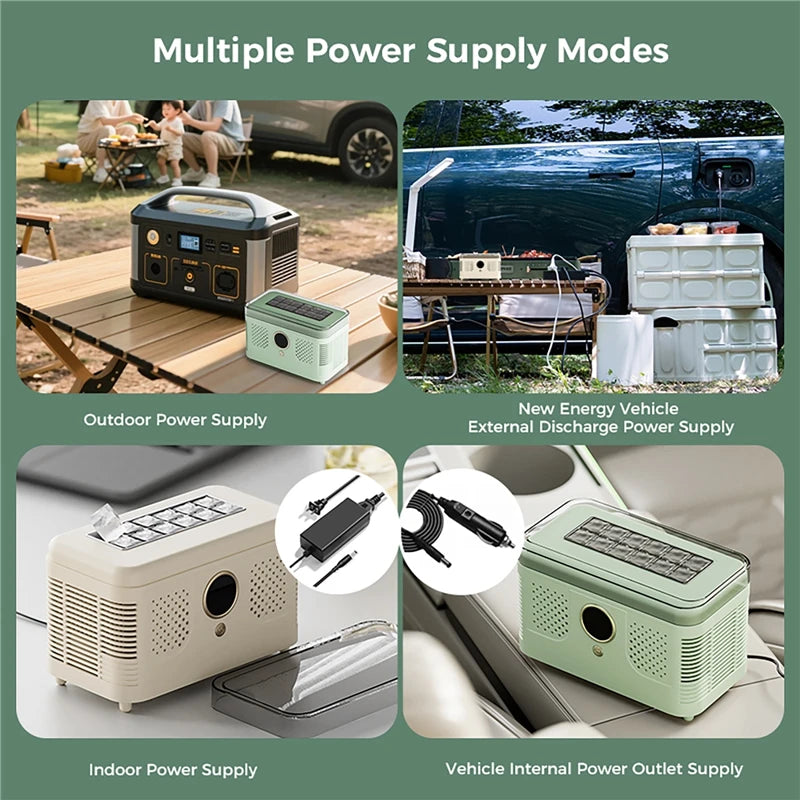 100V-230V Portable 12V Car Cube Ice Machine Mini Ice Maker Automatic Ice Making Box for Home Dormitory Office Camping