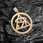 Ancient Egyptian Gods Eye of Horus Triangular Eye Stainless Steel Necklace Suitable for Men and Girls Retro Punk Lucky