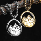 Snow Mountain Minimal Pendant — Stainless Steel