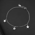 Star Silver Bracelet Sterling Zircon Vintage Mystical