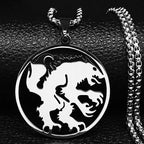 Werewolf Wolf Pendant — Silver Stainless