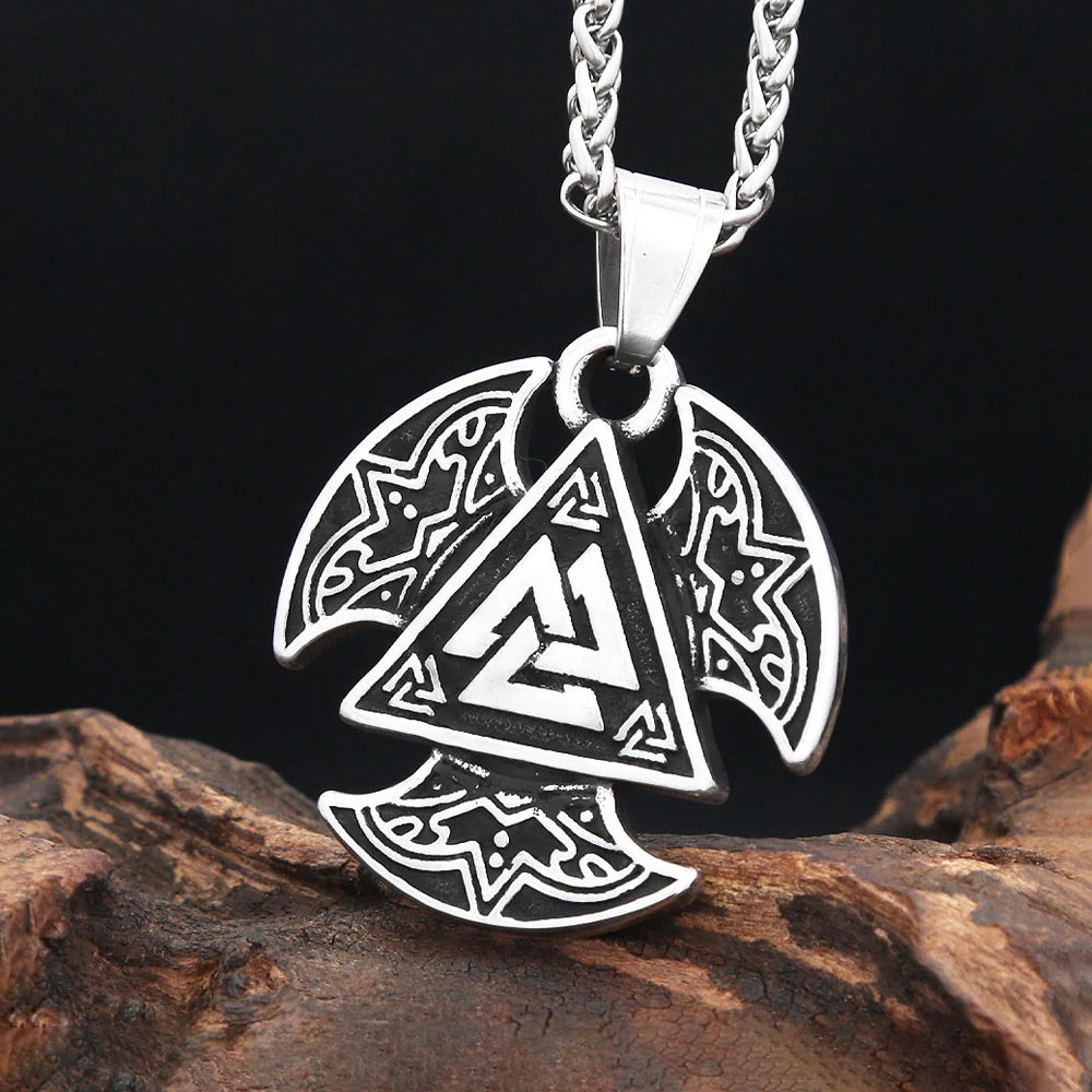 Valknut Steel Pendant Vikings Triangle Celtic