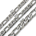 LUXUSTEEL Cuban Chain Necklace for Men Women Golden Plated Mixed Silver Stainless Steel Pattern Curb Link Chain Male Collar