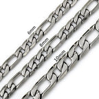 LUXUSTEEL Cuban Chain Necklace for Men Women Golden Plated Mixed Silver Stainless Steel Pattern Curb Link Chain Male Collar