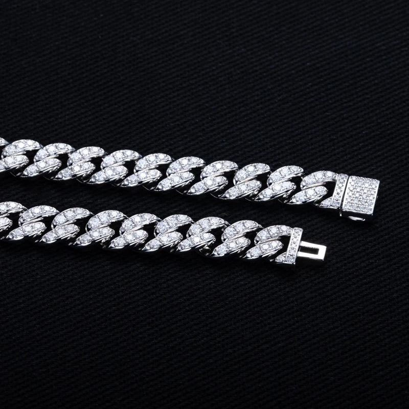 Iced Out Cuban Bracelet — 925 Silver