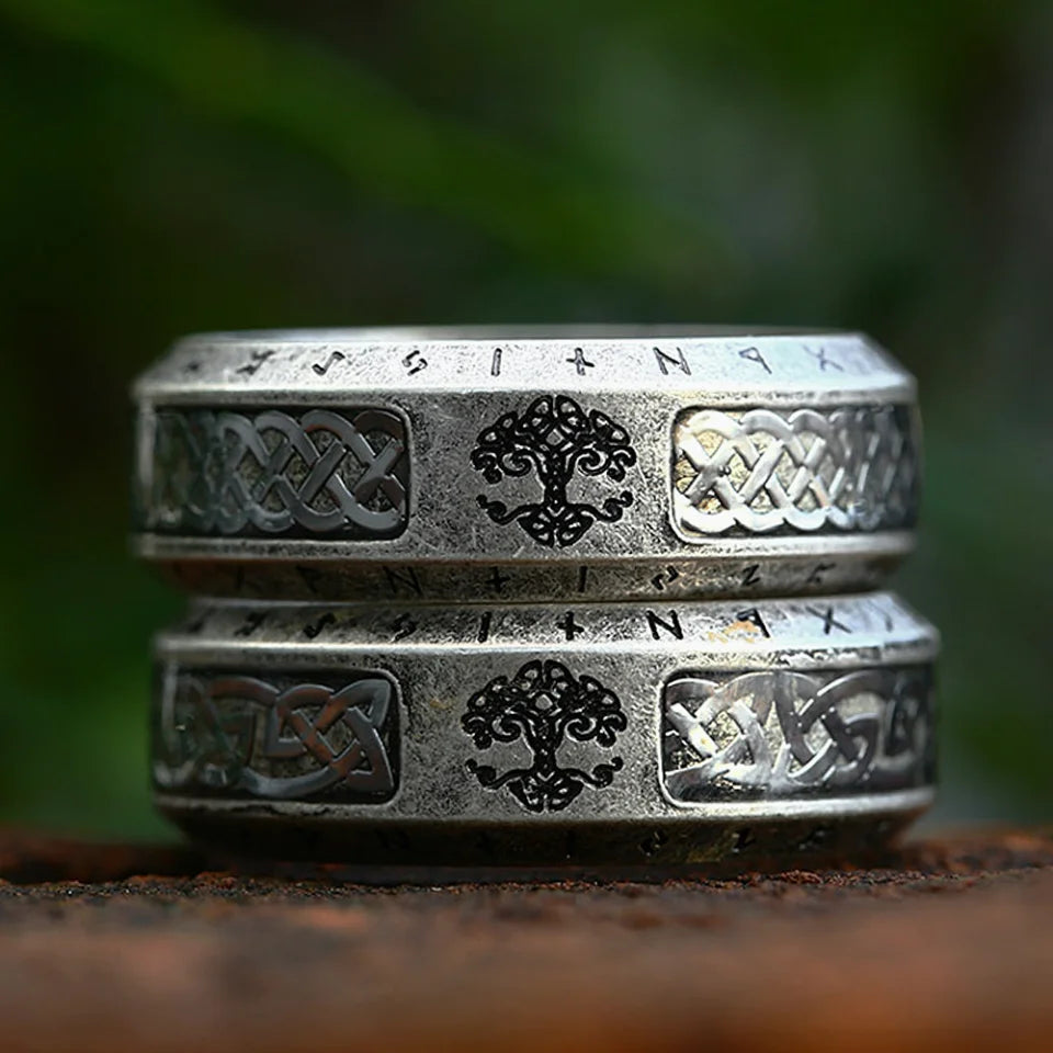 Viking Tree of Life Ring — Stainless Steel