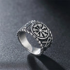 Vintage Viking Rune Signet Scandinavn Rings for Men Domineering Punk Nordic Amulet Jewelry