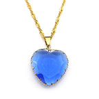 Saint Benedict Blue Heart Necklace — Stainless Steel
