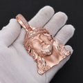 NY Fine Iced Out Jesus Head Pendant Necklace Brass Inlaid With CZ Crown Of Thorns Charm Men Hip Hop Religious Christian Jewelry