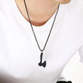 KALEN Stainless Steel 304 Nordic Viking Thor Hammer and Axe Crow Totem Pendant Necklace For Men - KP117768-LU