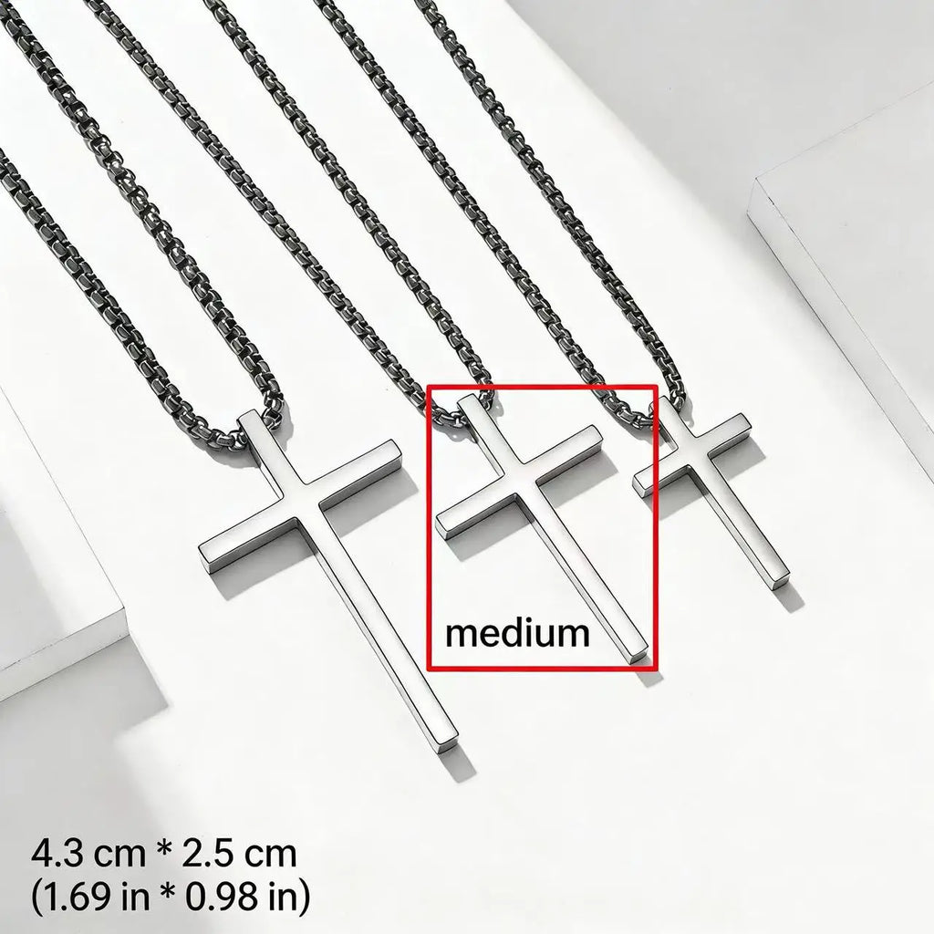 Cross Steel Pendant Double-sided Glossy Surface