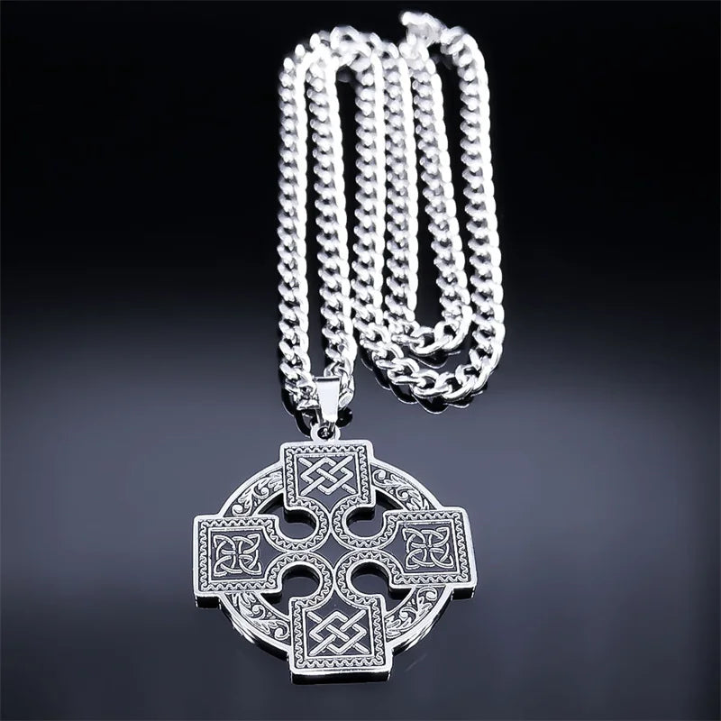 Gothic Celtic Cross Pendant — Stainless