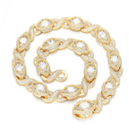 Iced Out Chain Necklace Colored Zircon 15MM