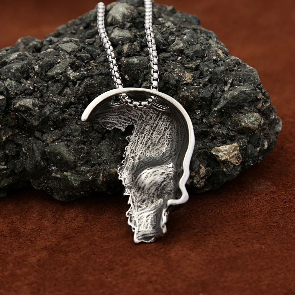 Gothic Skull Steel Pendant Retro Punk