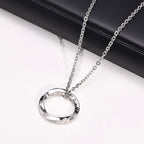 Vnox Retro Niche Viking Mobius Necklaces For Men Stainless Steel Round Pendant With 60cm Rope/Metal Chain Four Color