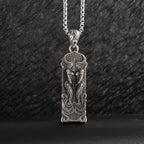 Sun Hugging Moon Round Pendant — Stainless Steel