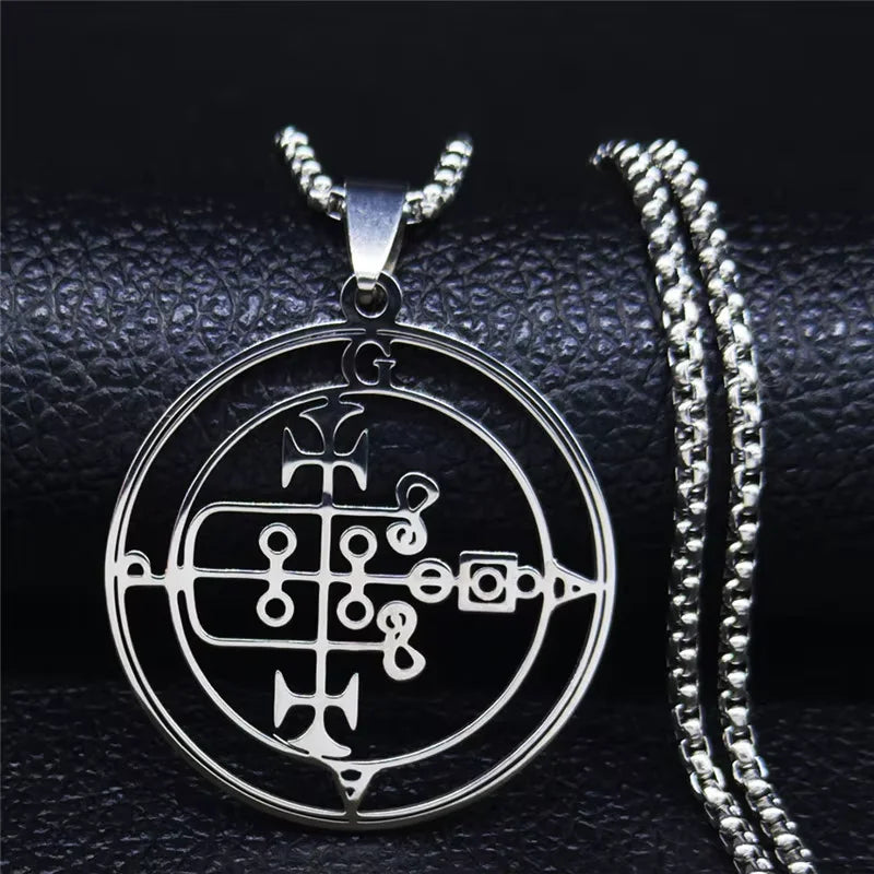 Demon Silver Pendant Seal Men/women Satan Gaap