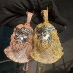 Hip Hop 5A+ Cubic Zirconic Paved Bling Iced Out JESUS PIECE Pendants Necklace Men Rapper Jewelry Rose Gold Silver Color