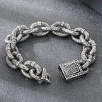 Massive 16mm Wide Link Man Bracelet for Men Vintage 316l Stainless Steel Men's Chain Bracelets Punk Jewelry Male