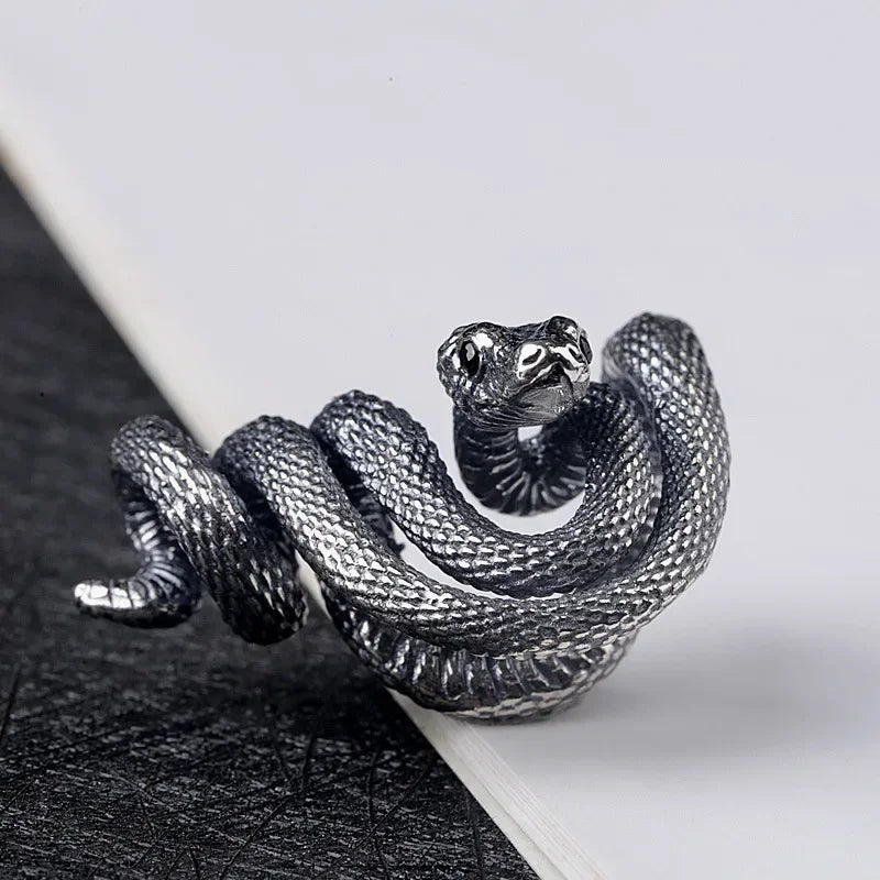 Snake Demon Skull Pendant Necklace — Gothic Vintage
