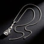Retro Boxing Gloves Pendant Necklace — Stainless Steel