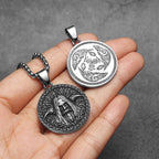 Viking Raven Wizard Pendant Necklace — Stainless Steel