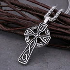 Vintage Cross Pendant Necklace — Stainless Steel