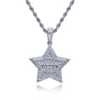 Iced Out Star Pendant — 925 Silver