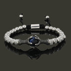 Eagle Beaded Rope Bracelet for Men — Stainless Steel