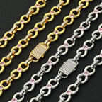 Gold Cuban Chain Necklace Iced Out 12MM CZ