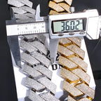 Gold Cuban Chain Necklace Iced Out 20/26/36MM