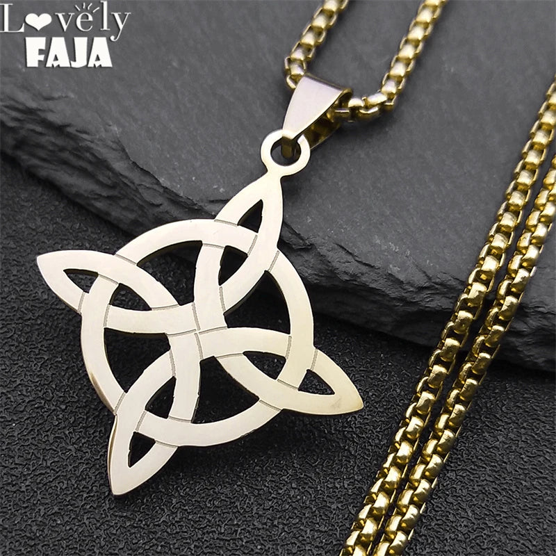Knot Gold Chain Witchcraft Witch's Geometry Long